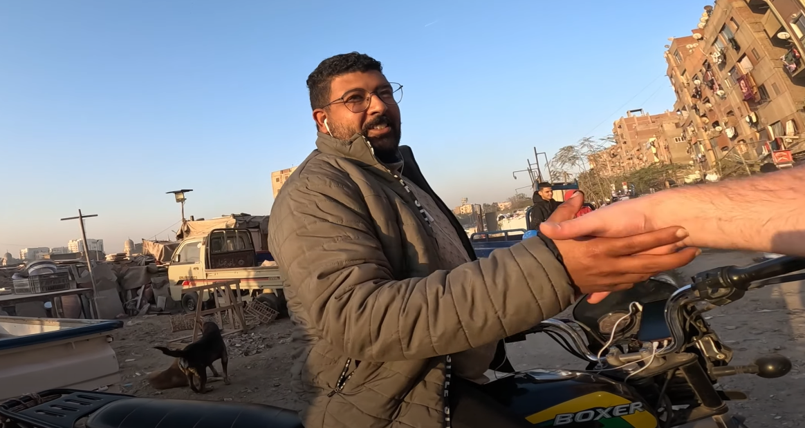 $1 Ride With a Motorbike Inside Cairo